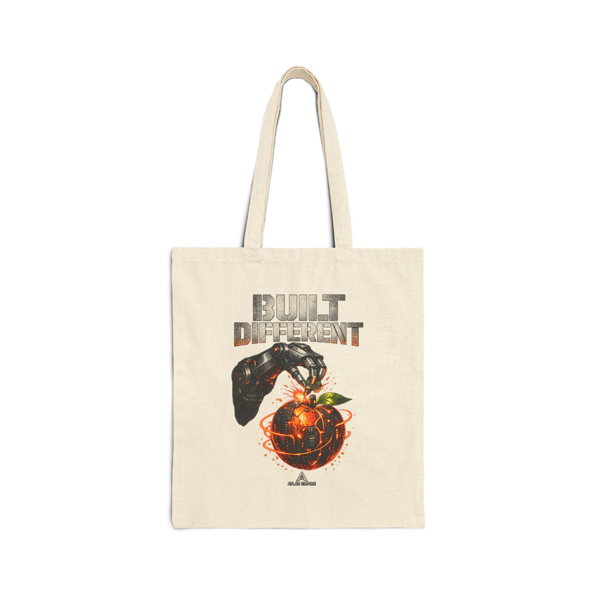 Built Different Tote Bag — Graphic Cotton Canvas Shopper