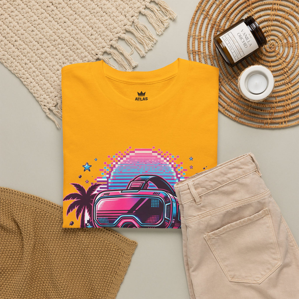 Retro-Future Graphic Tee — Neon Car Vaporwave T-Shirt
