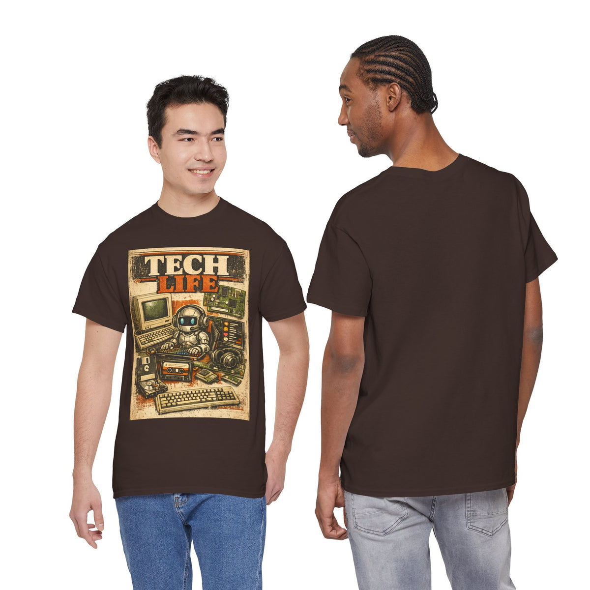 Tech Life T-Shirt — Retro Computer & Gadget Graphic Tee for Geeks