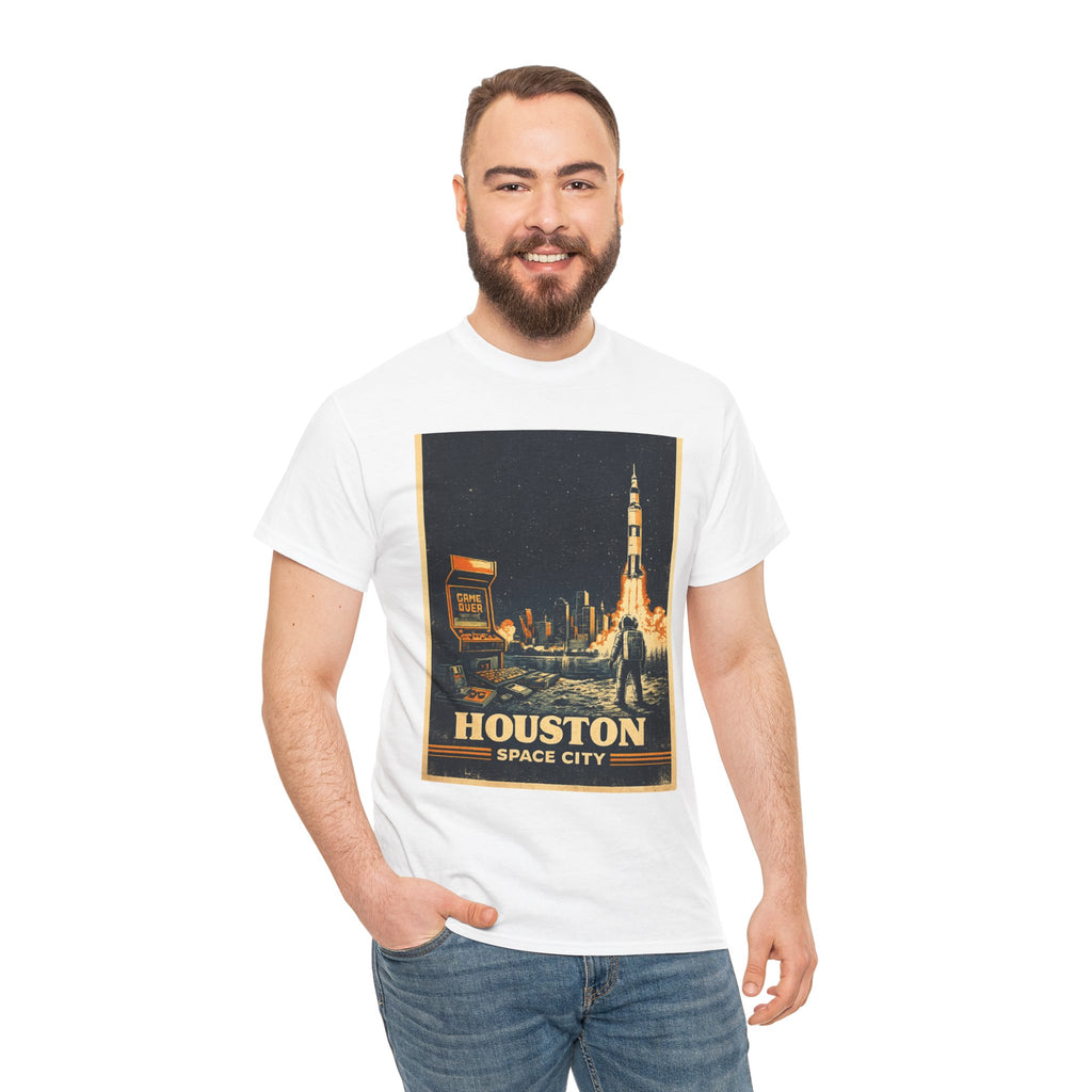Houston Space City Rocket Launch Vintage T-Shirt