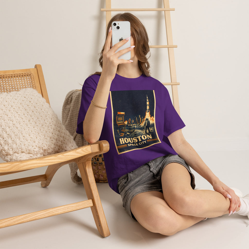 Houston Space City Rocket Launch Vintage T-Shirt