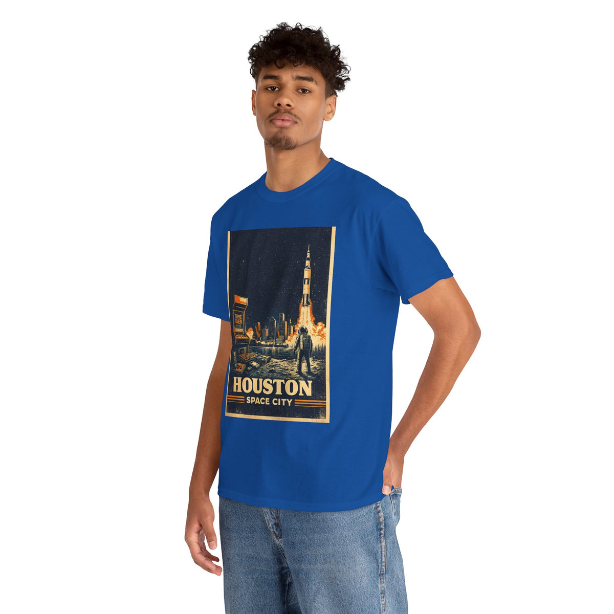 Houston Space City Rocket Launch Vintage T-Shirt