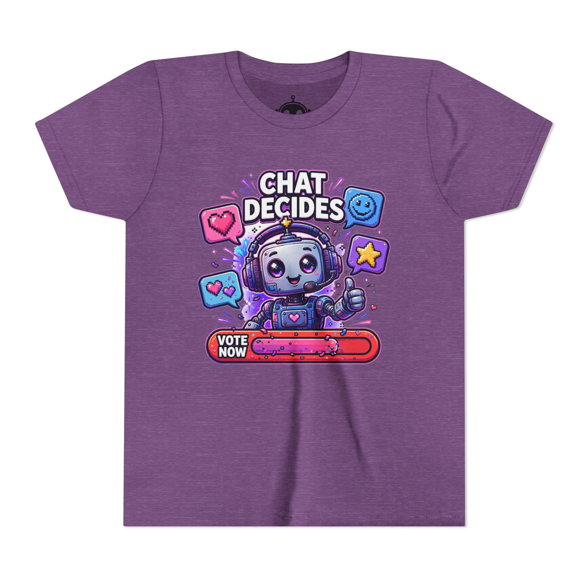 Youth “Chat Decides” AI Gamer Voting Short Sleeve Tee