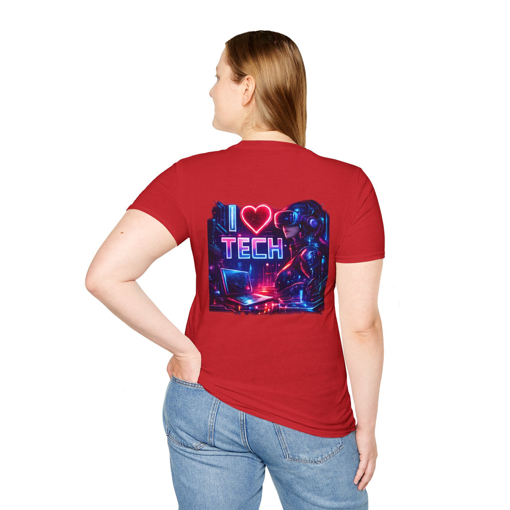 I Heart Tech T-Shirt — Retro Cyberpunk Techie Tee