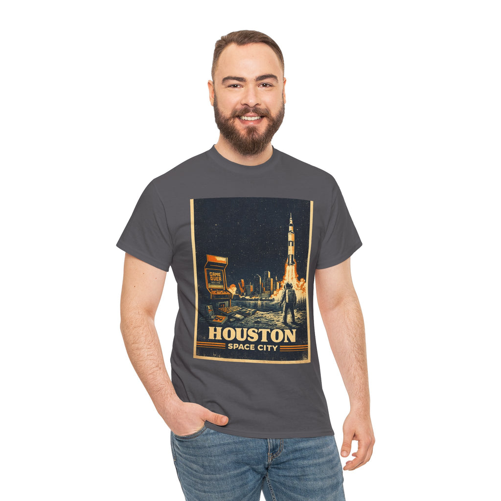 Houston Space City Rocket Launch Vintage T-Shirt