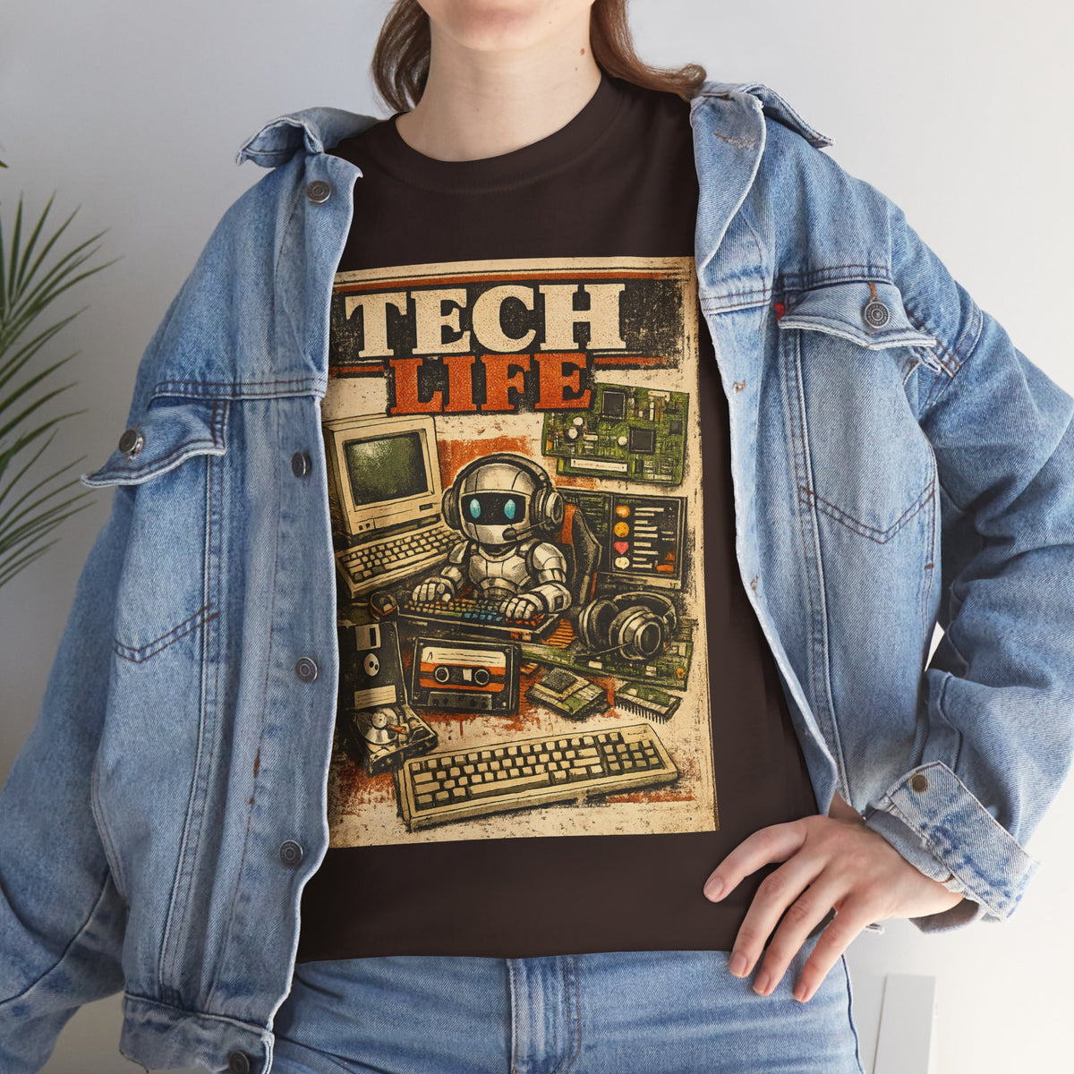 Tech Life T-Shirt — Retro Computer & Gadget Graphic Tee for Geeks