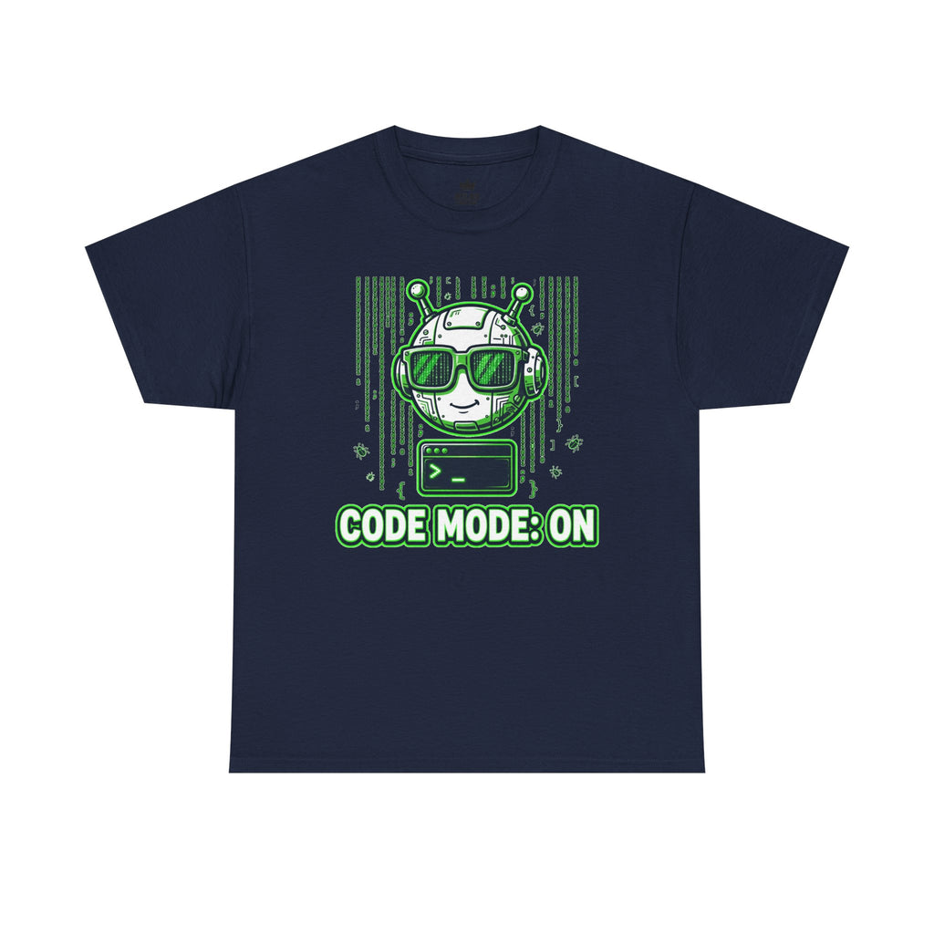 Code Mode On T-Shirt — Funny Programmer Alien Graphic Tee for Developers