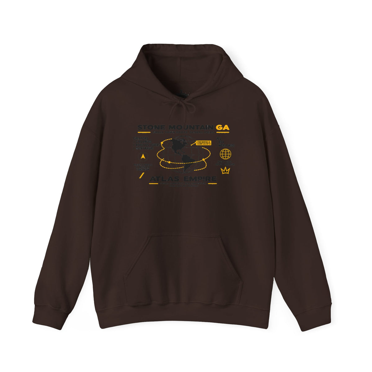 Stone Mountain GA Atlas Empire Travel Hoodie