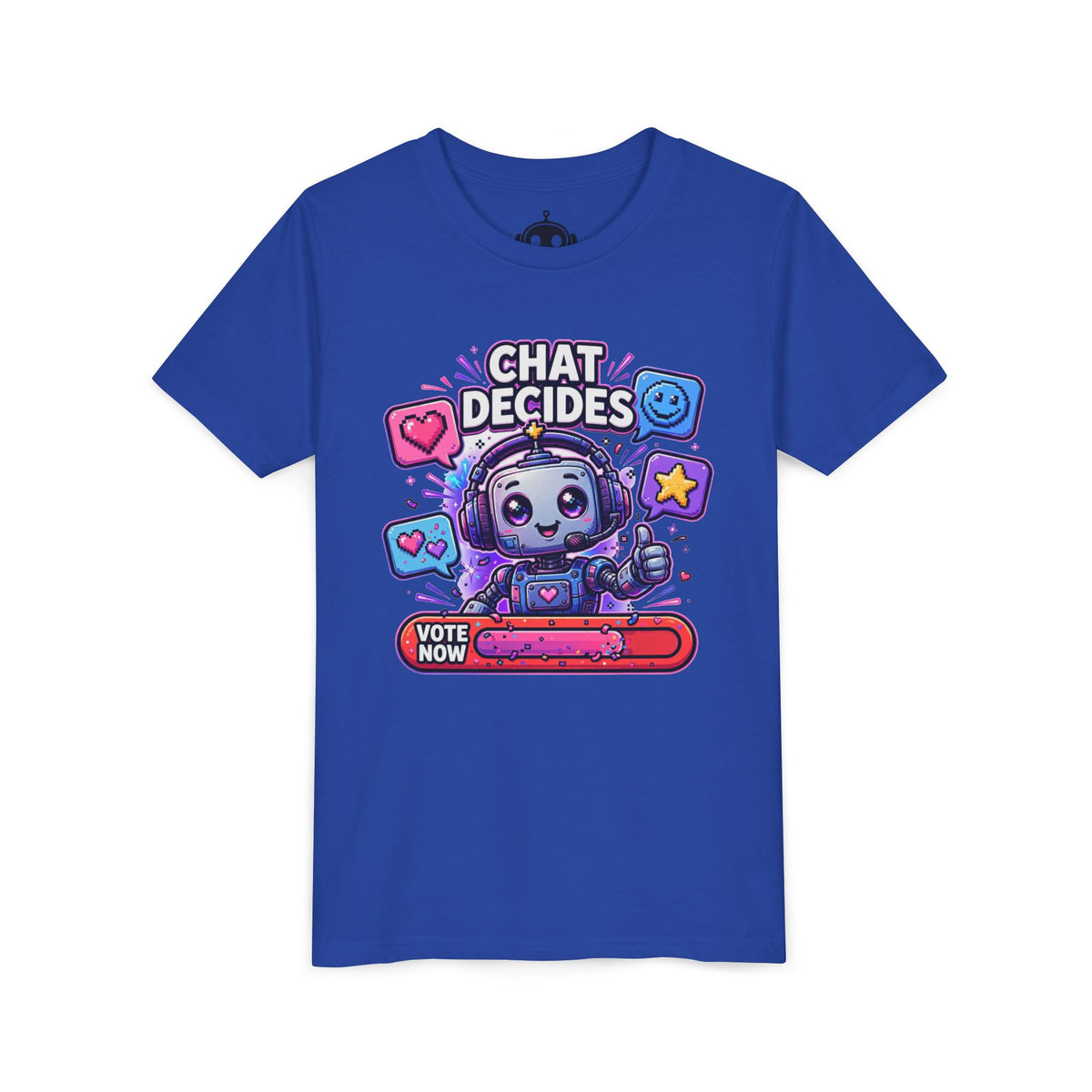 Youth “Chat Decides” AI Gamer Voting Short Sleeve Tee
