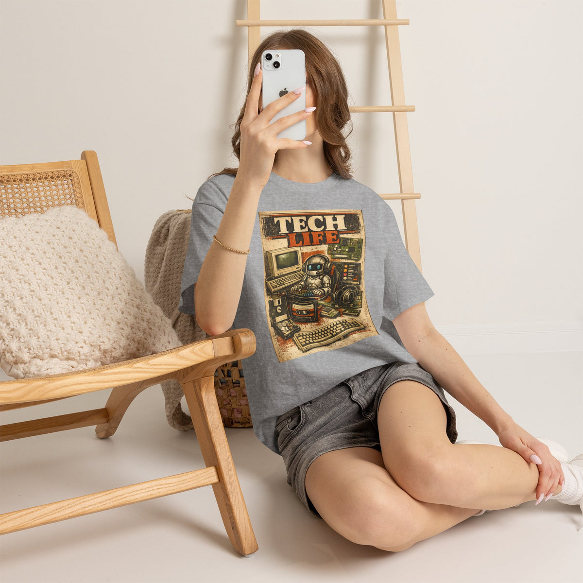 Tech Life T-Shirt — Retro Computer & Gadget Graphic Tee for Geeks