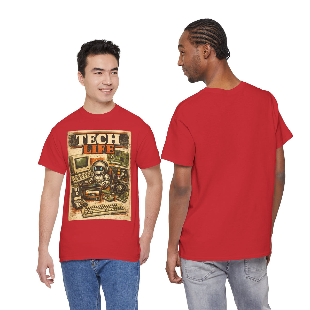 Tech Life T-Shirt — Retro Computer & Gadget Graphic Tee for Geeks
