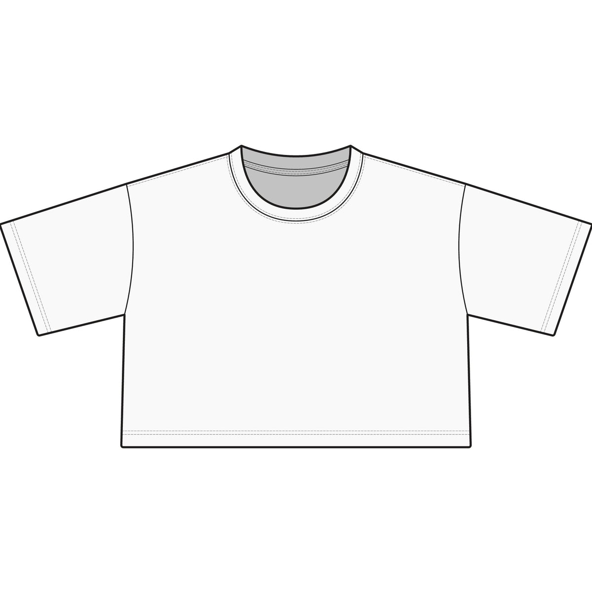 Natural Cropped Tee — Women's Cotton Short Boxy Crop Top