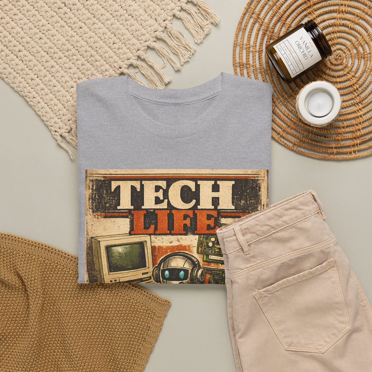 Tech Life T-Shirt — Retro Computer & Gadget Graphic Tee for Geeks