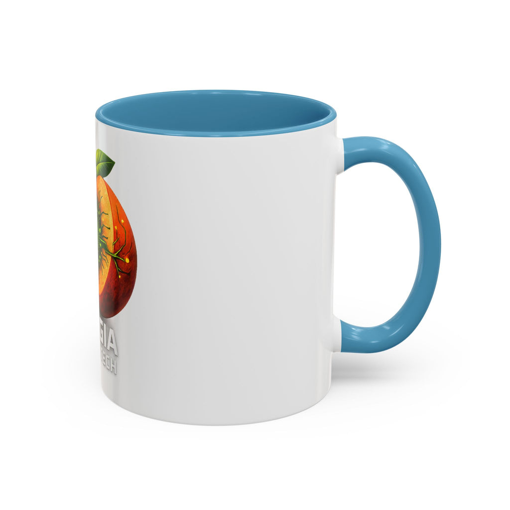 Accent Mug — "Georgia Runs on Tech" Peach Tech Coffee Mug (11/15oz)