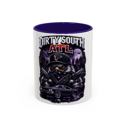 ATL Dirty South Coffee Mug — Falcons Hat, Urban Streetcar Design (11oz & 15oz)