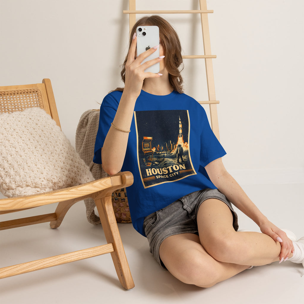 Houston Space City Rocket Launch Vintage T-Shirt