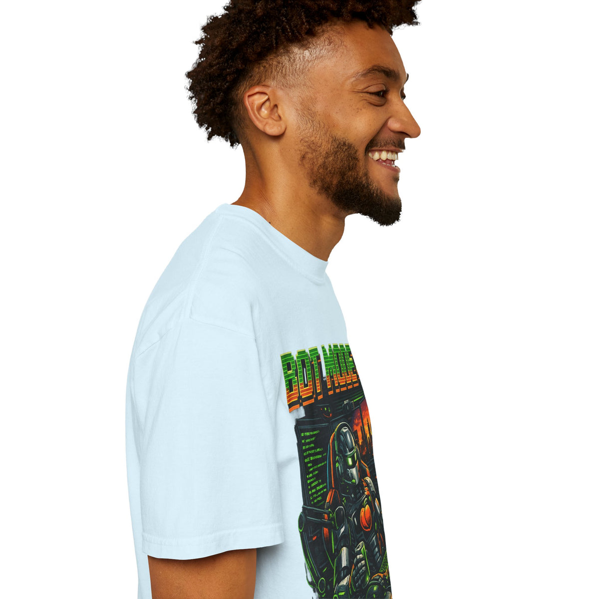 Bot Mode On T-Shirt — Retro Cyberpunk Robot Gamer Tee