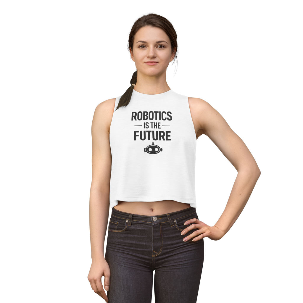Robotics Is The Future Crop Top — Women's Tech Graphic Tank