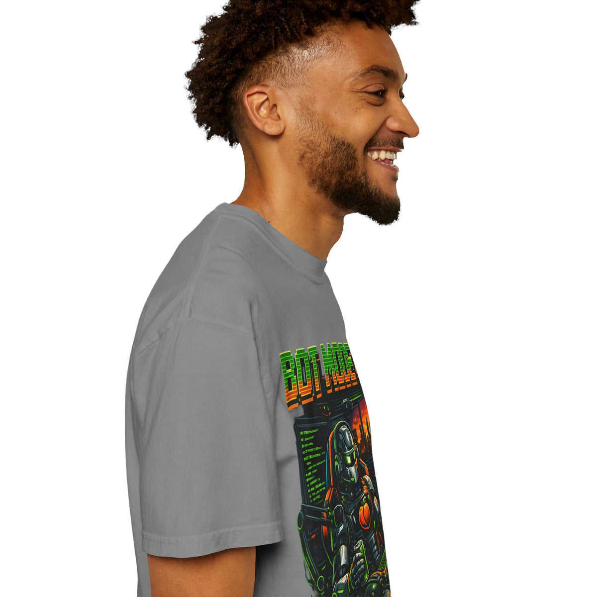 Bot Mode On T-Shirt — Retro Cyberpunk Robot Gamer Tee
