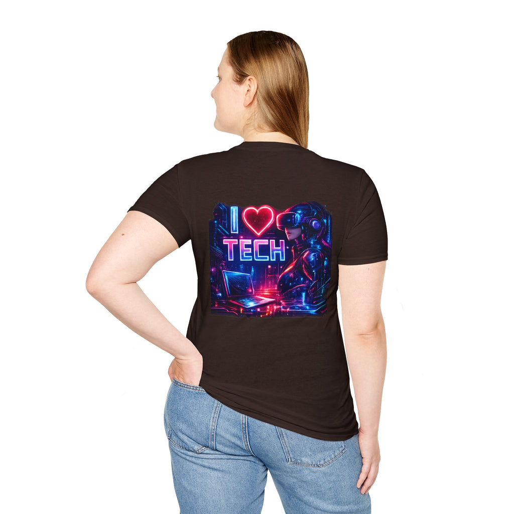 I Heart Tech T-Shirt — Retro Cyberpunk Techie Tee