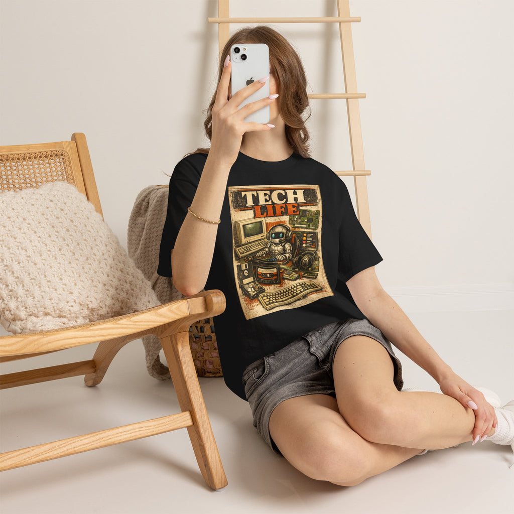 Tech Life T-Shirt — Retro Computer & Gadget Graphic Tee for Geeks