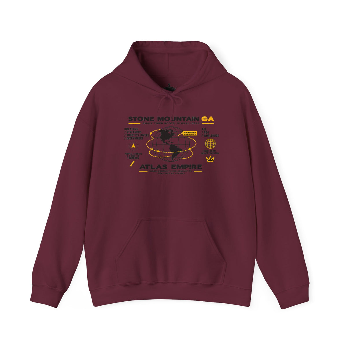 Stone Mountain GA Atlas Empire Travel Hoodie