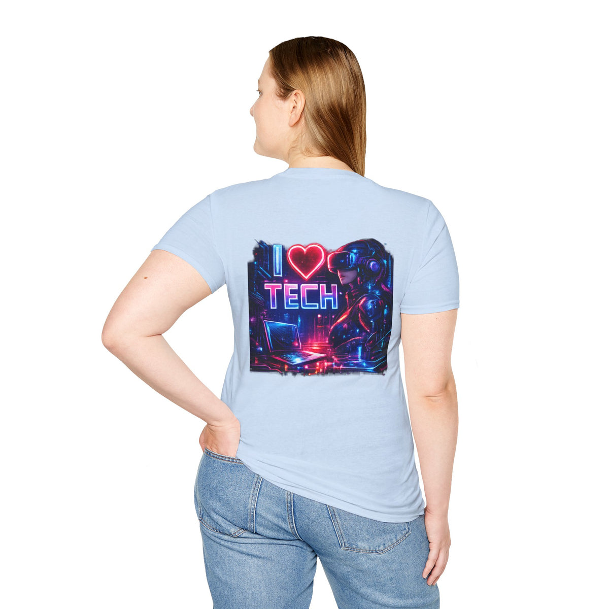I Heart Tech T-Shirt — Retro Cyberpunk Techie Tee