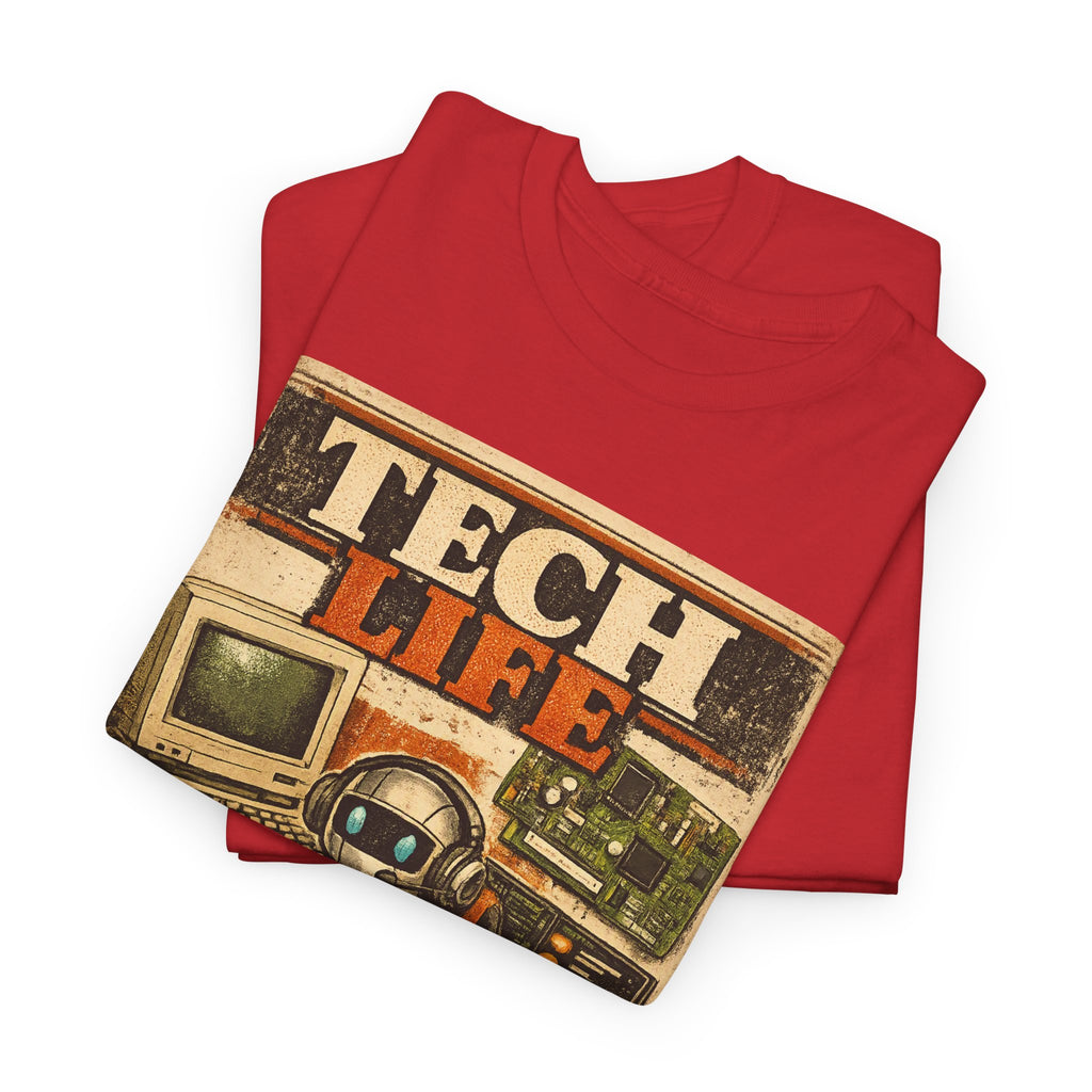 Tech Life T-Shirt — Retro Computer & Gadget Graphic Tee for Geeks