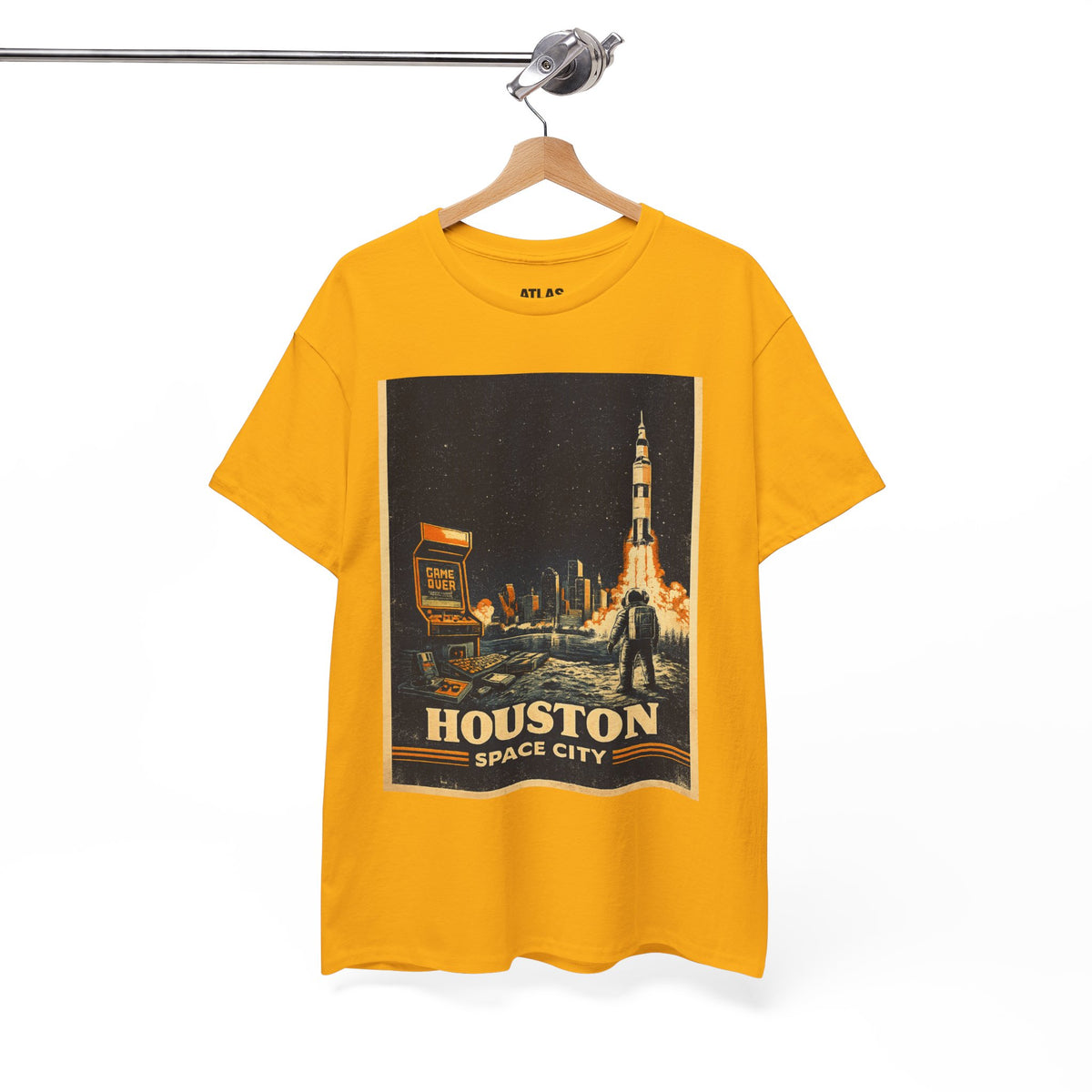 Houston Space City Rocket Launch Vintage T-Shirt