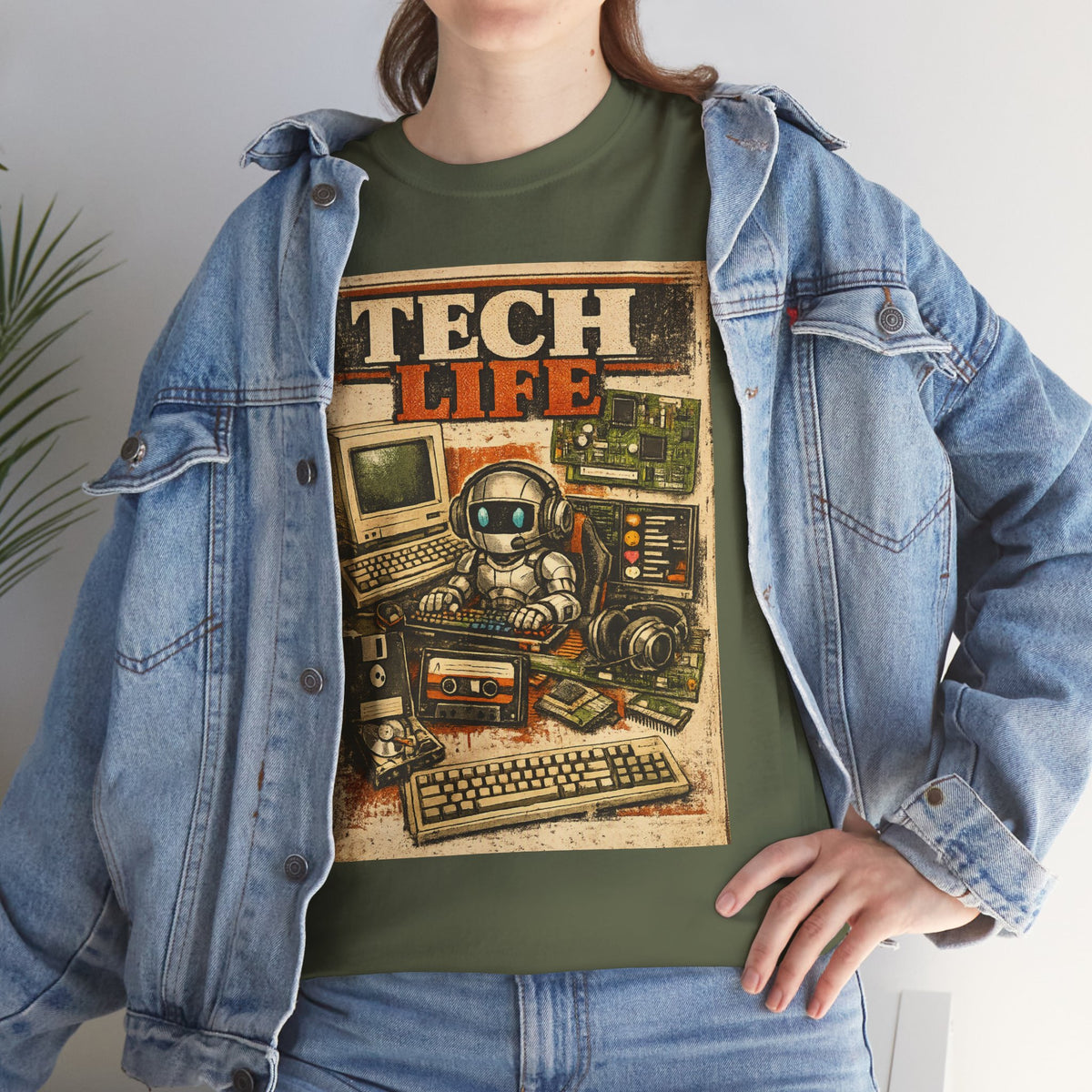 Tech Life T-Shirt — Retro Computer & Gadget Graphic Tee for Geeks