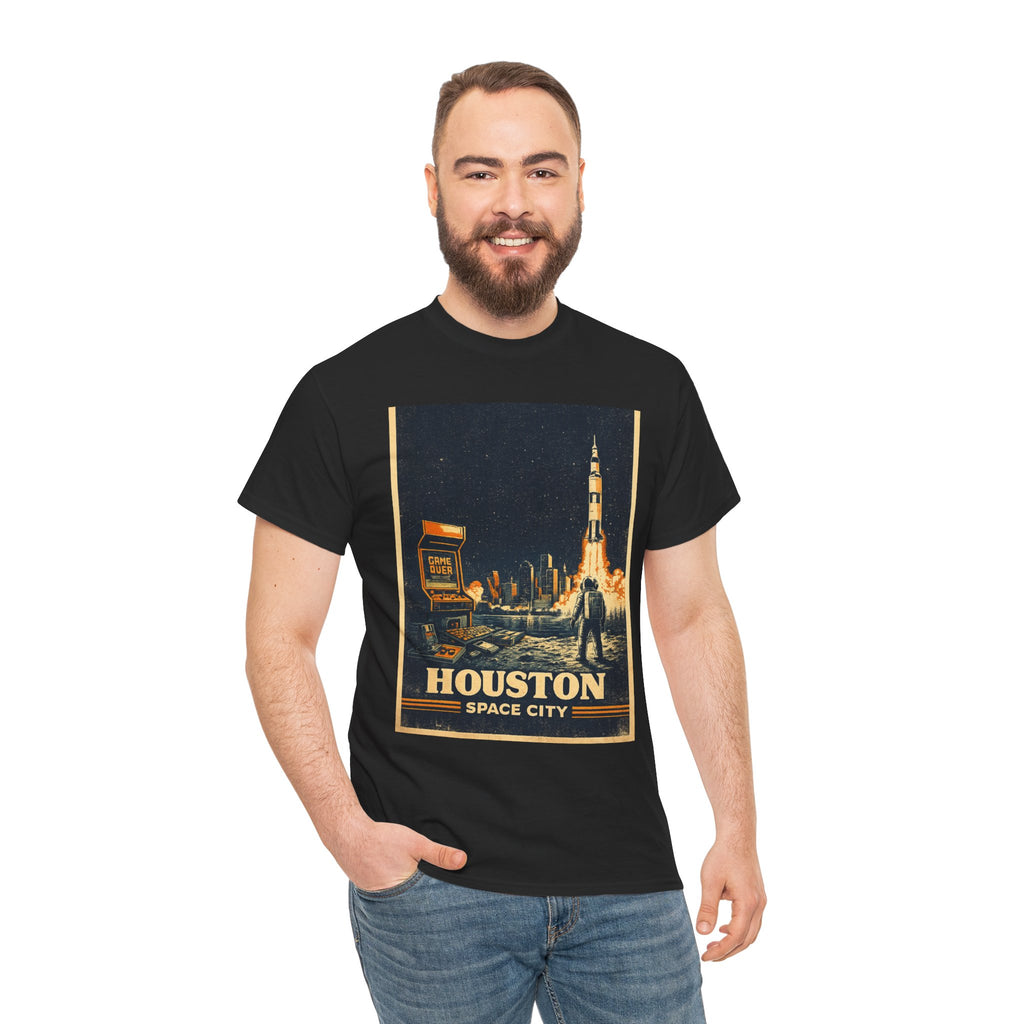Houston Space City Rocket Launch Vintage T-Shirt