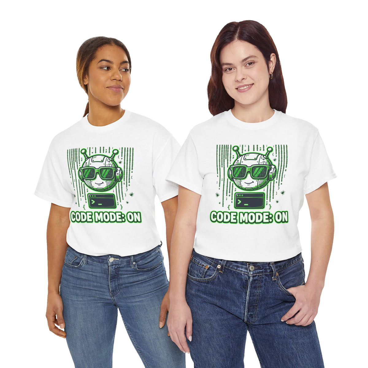 Code Mode On T-Shirt — Funny Programmer Alien Graphic Tee for Developers