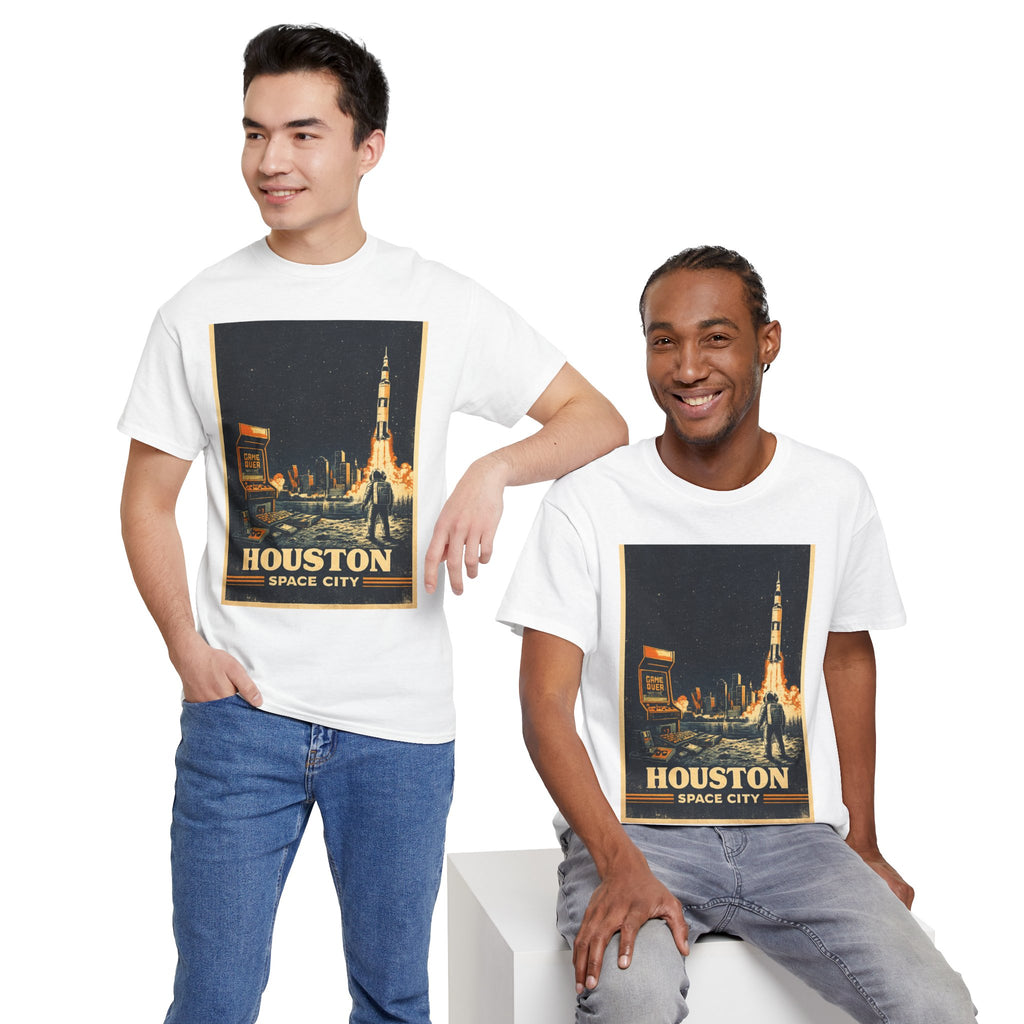 Houston Space City Rocket Launch Vintage T-Shirt