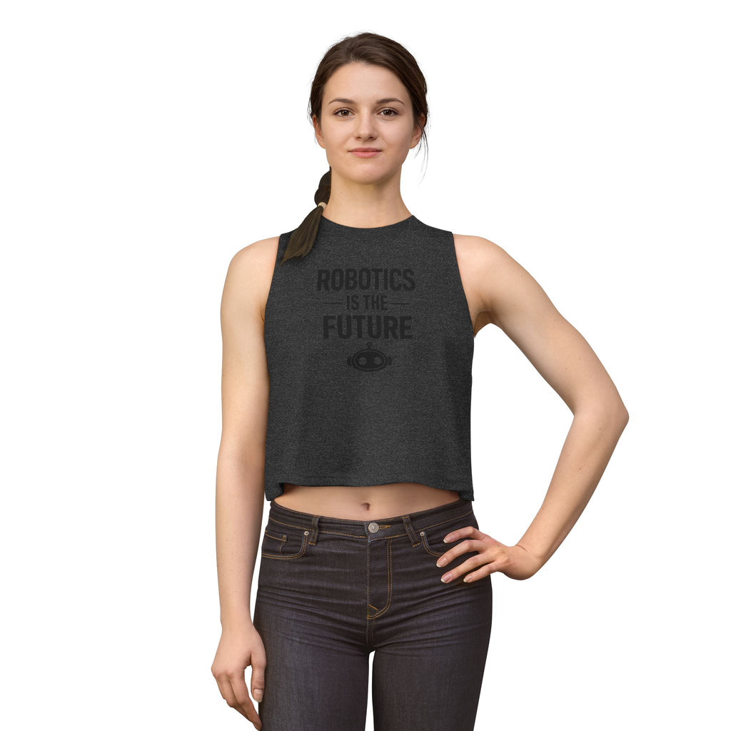 Robotics Is The Future Crop Top — Women's Tech Graphic Tank