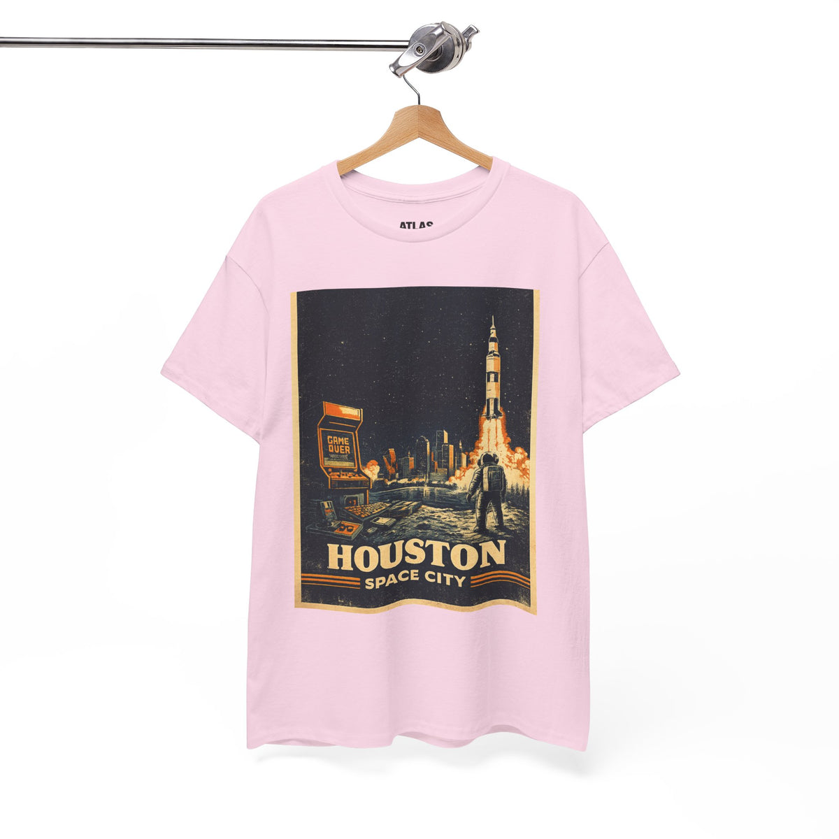 Houston Space City Rocket Launch Vintage T-Shirt