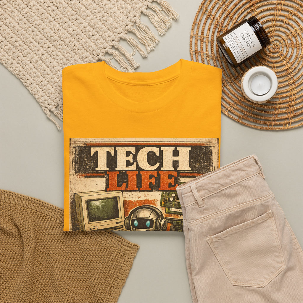 Tech Life T-Shirt — Retro Computer & Gadget Graphic Tee for Geeks