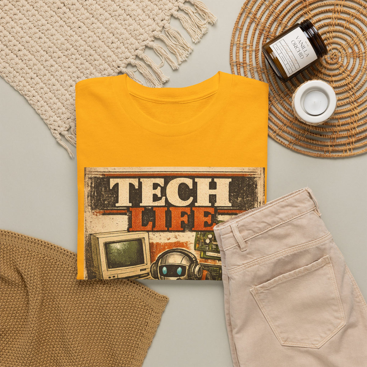Tech Life T-Shirt — Retro Computer & Gadget Graphic Tee for Geeks