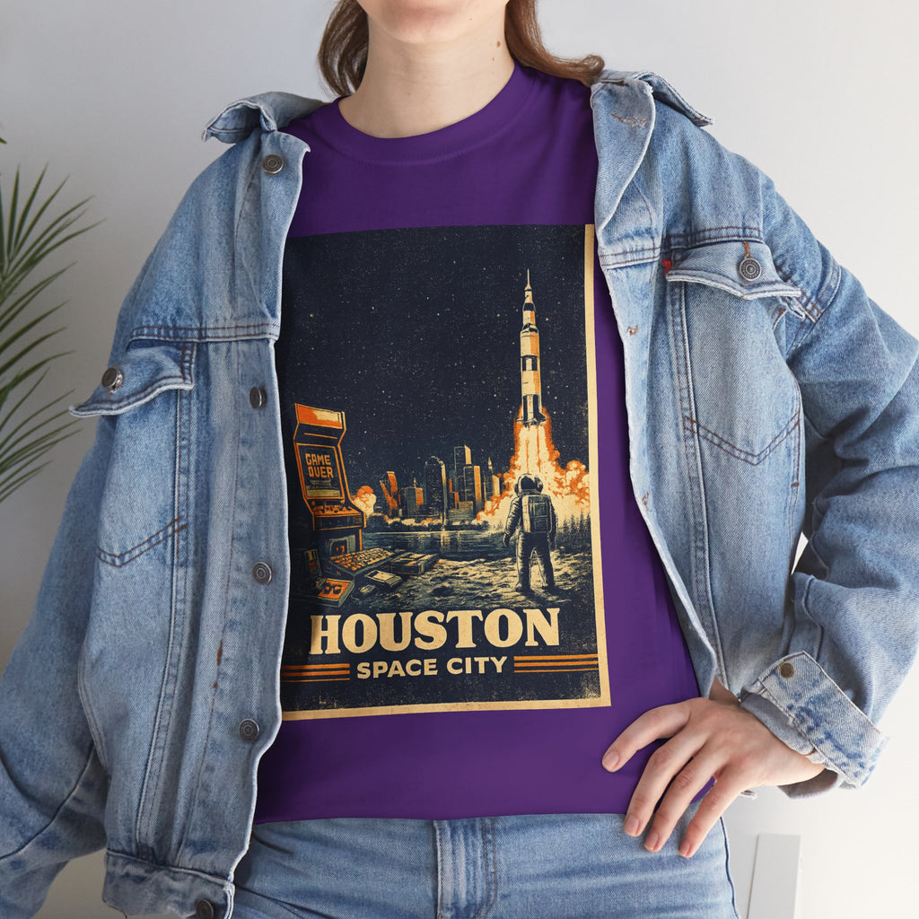 Houston Space City Rocket Launch Vintage T-Shirt