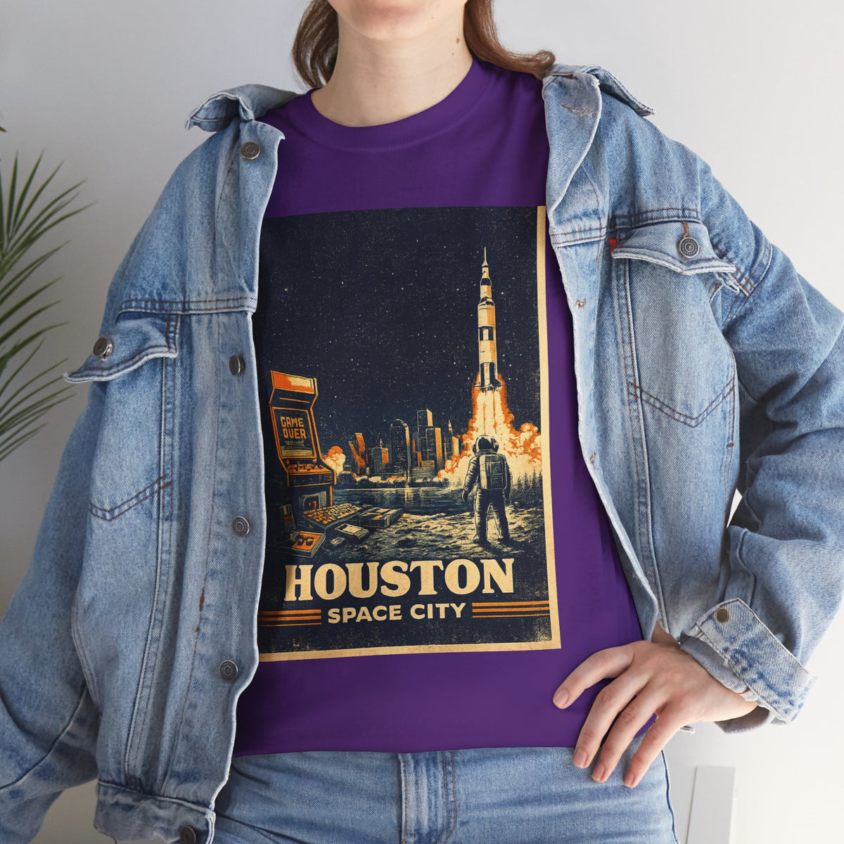 Houston Space City Rocket Launch Vintage T-Shirt