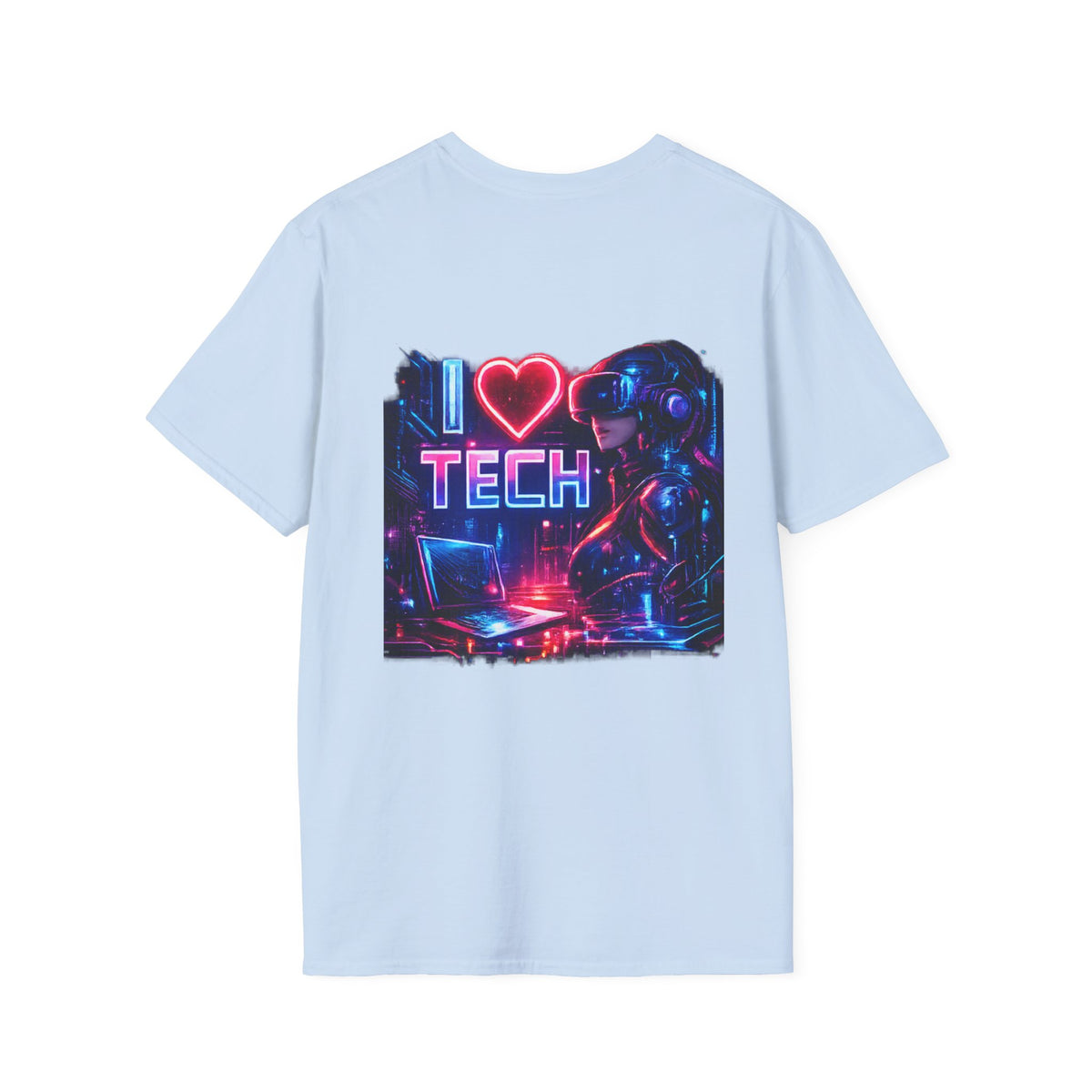 I Heart Tech T-Shirt — Retro Cyberpunk Techie Tee