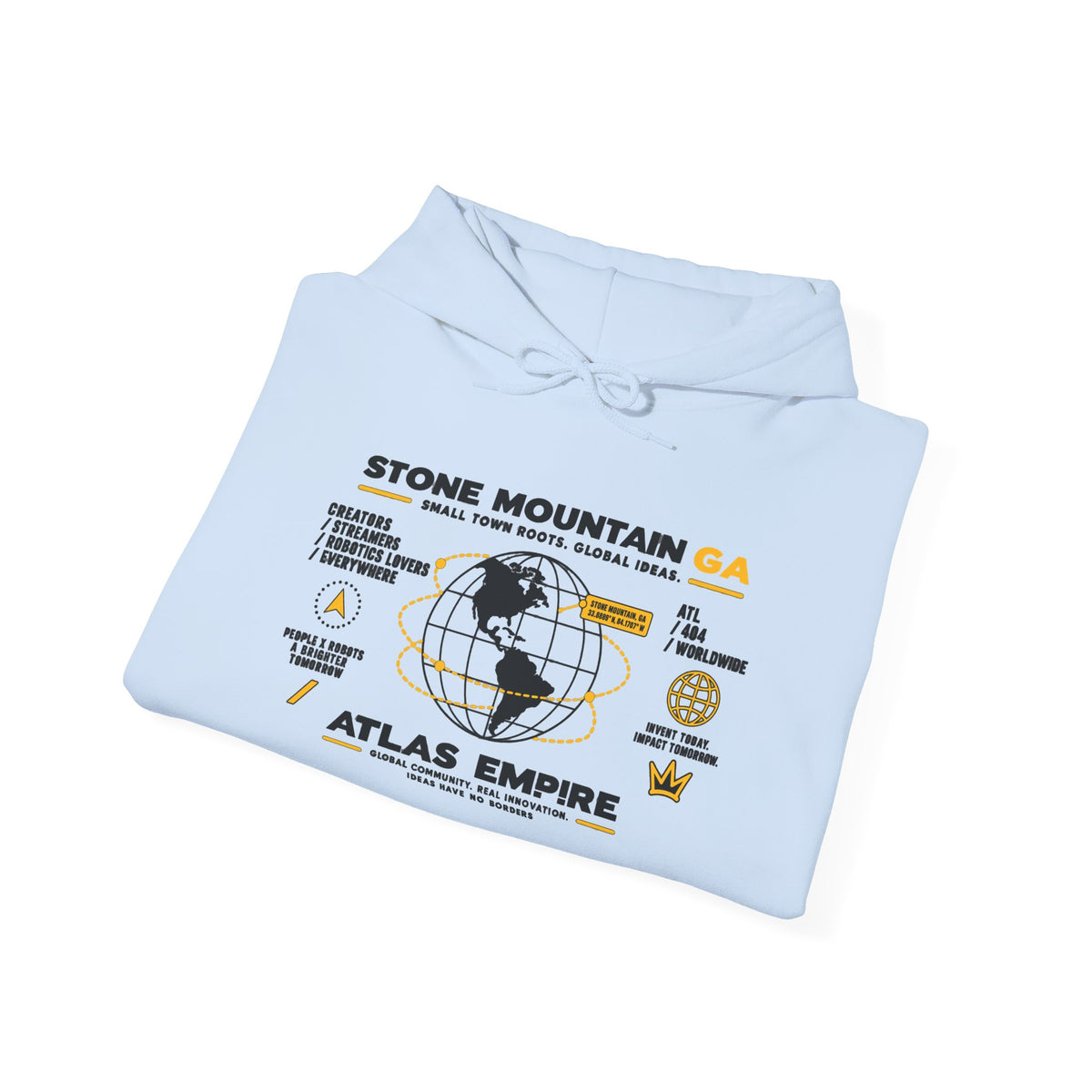 Stone Mountain GA Atlas Empire Travel Hoodie