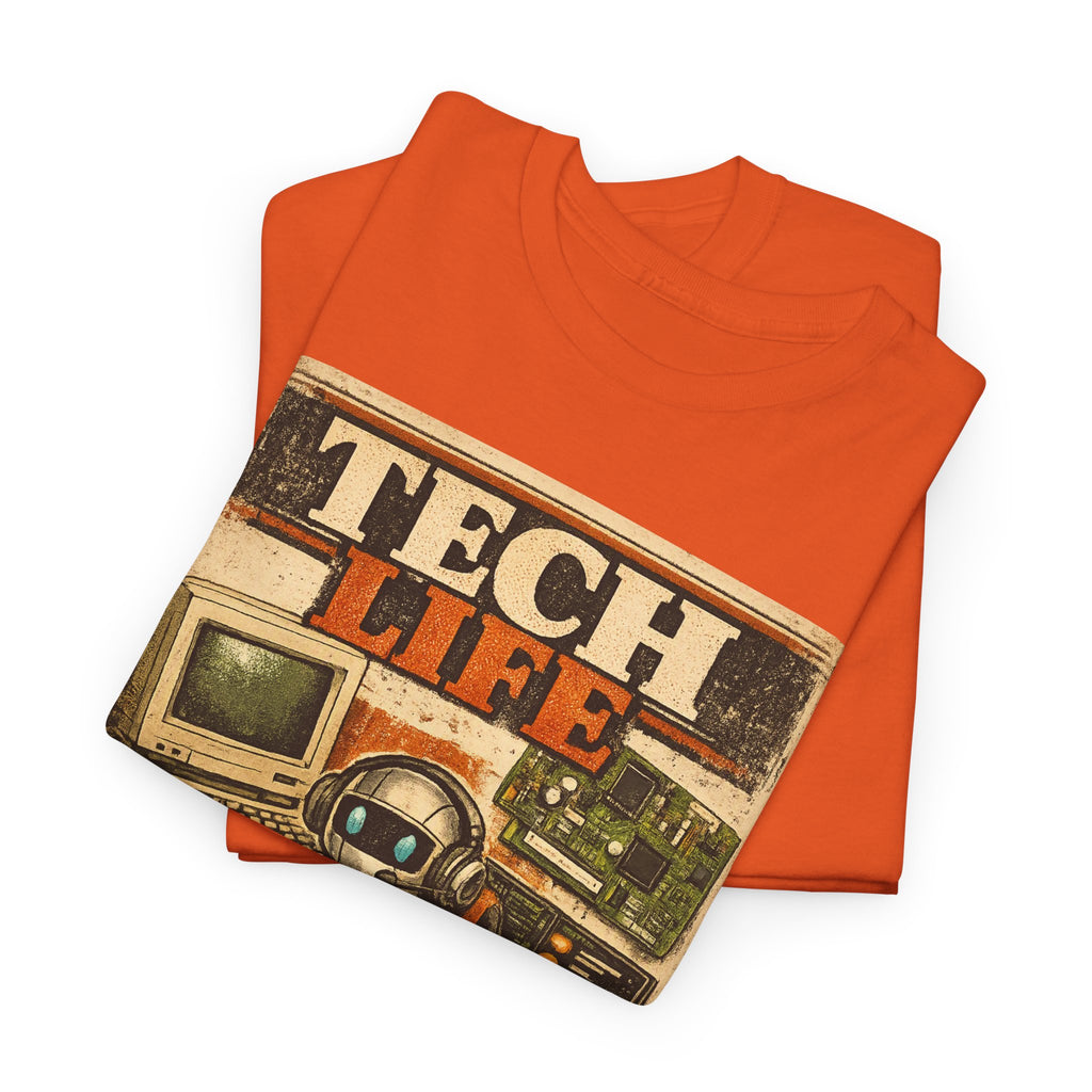 Tech Life T-Shirt — Retro Computer & Gadget Graphic Tee for Geeks