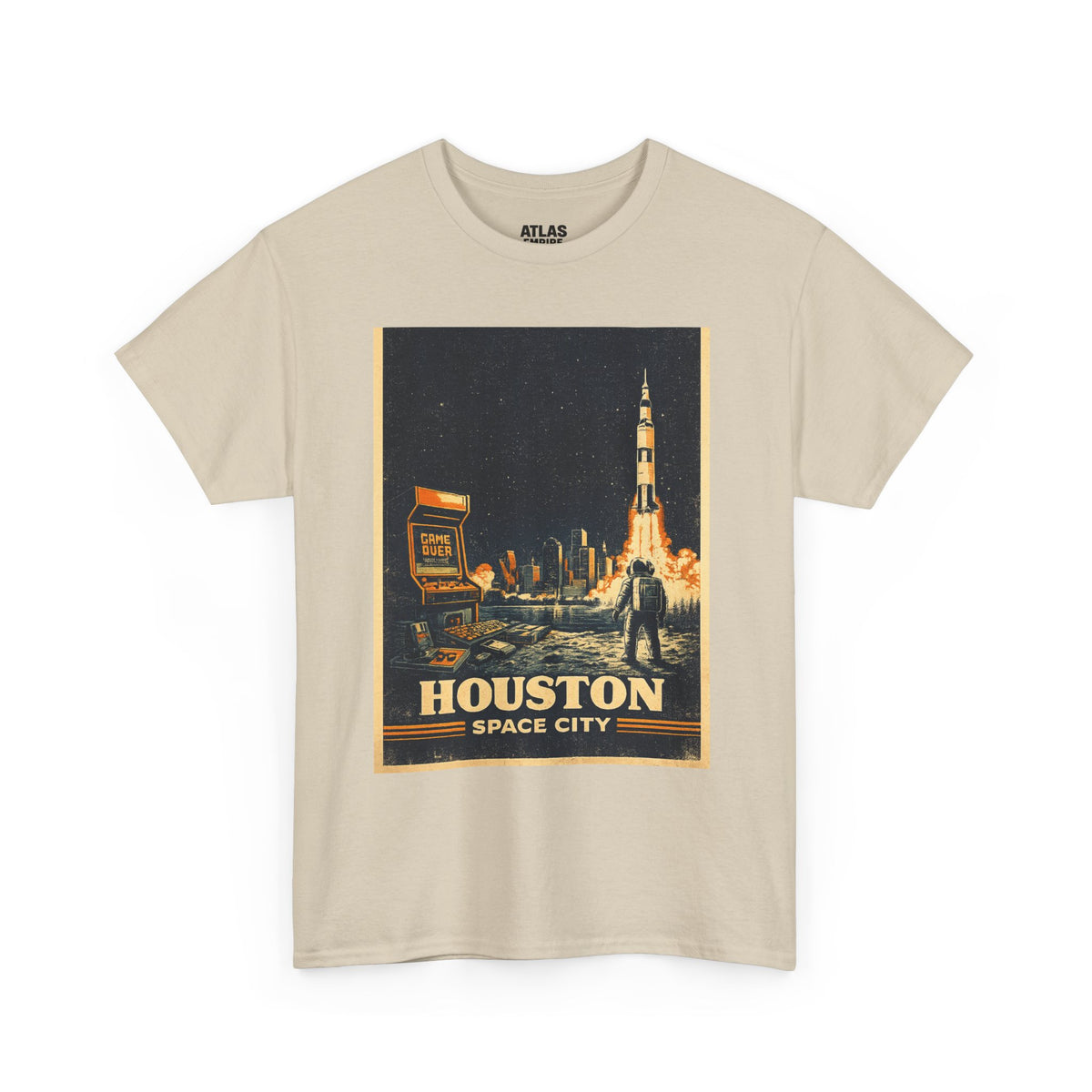 Houston Space City Rocket Launch Vintage T-Shirt