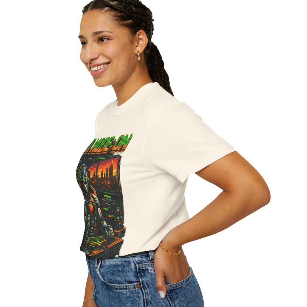 Bot Mode On T-Shirt — Retro Cyberpunk Robot Gamer Tee