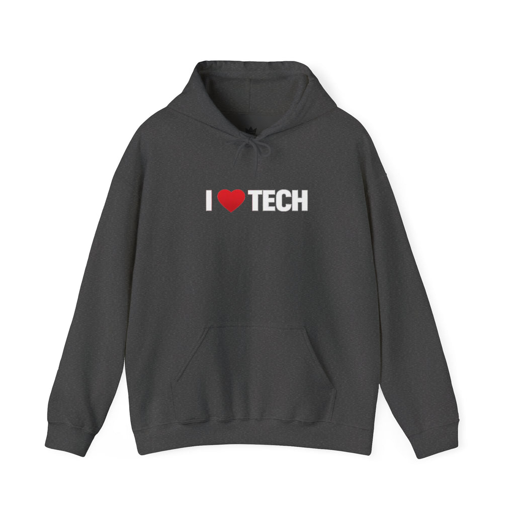 I  Tech Hoodie — "I Love Tech" Graphic Pullover for Tech Lovers