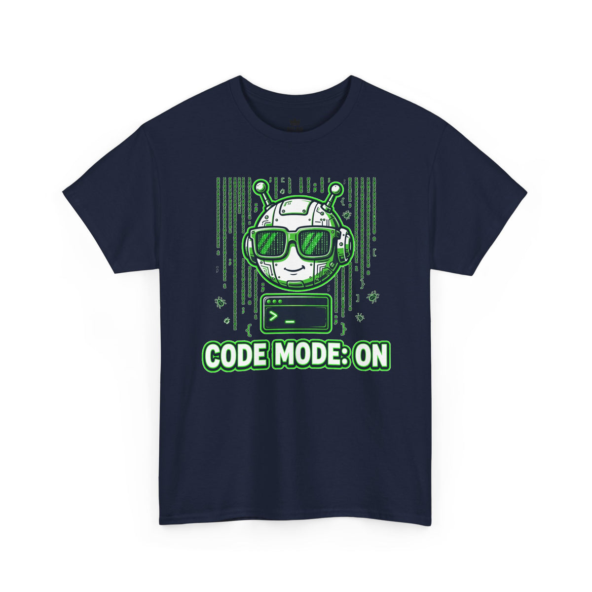 Code Mode On T-Shirt — Funny Programmer Alien Graphic Tee for Developers