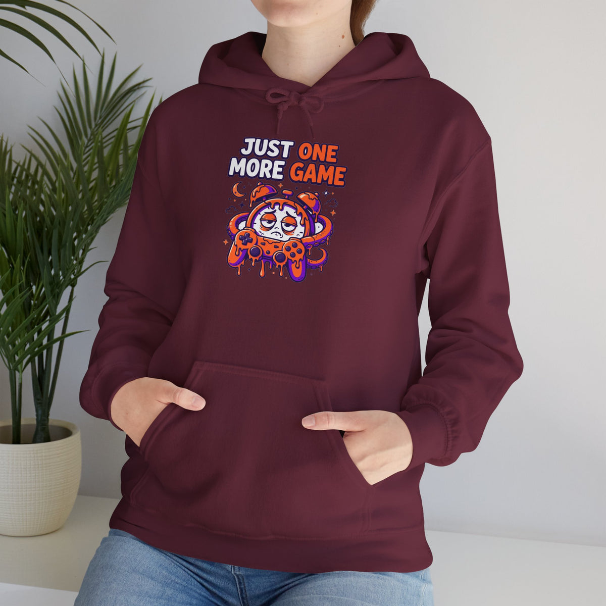 Just One More Game Gamer Hoodie – Cute Octopus Controller Gaming Sweatshirt
